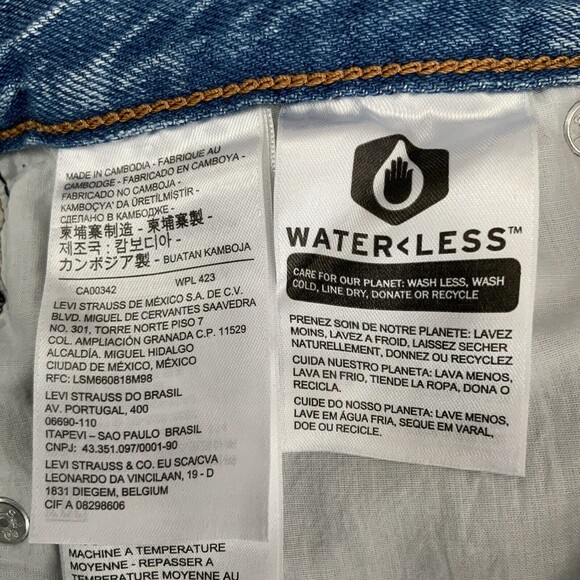 Levi’s Premium Ribcage Straight Ankle Blue 28 - Picture 9 of 13